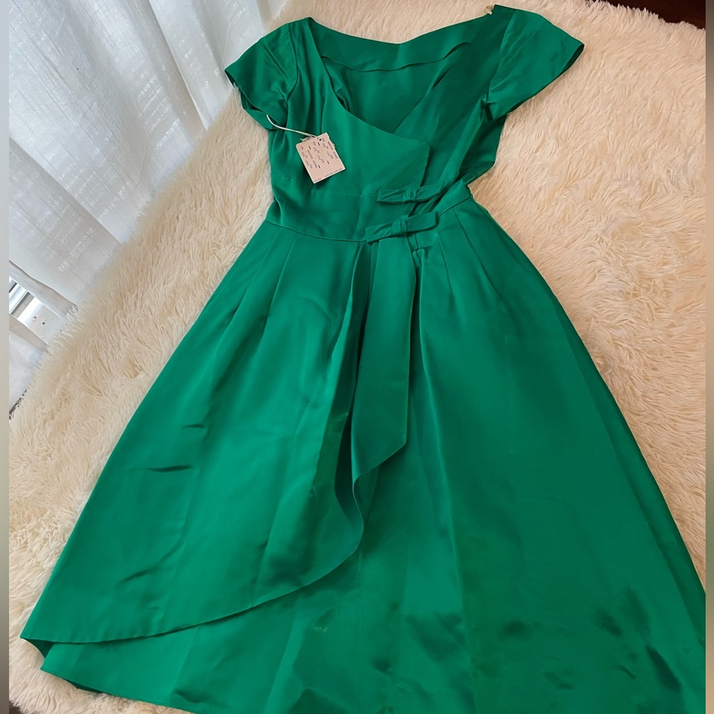 1959 NWT! Satin Cocktail Dress - Picture 6 of 14
